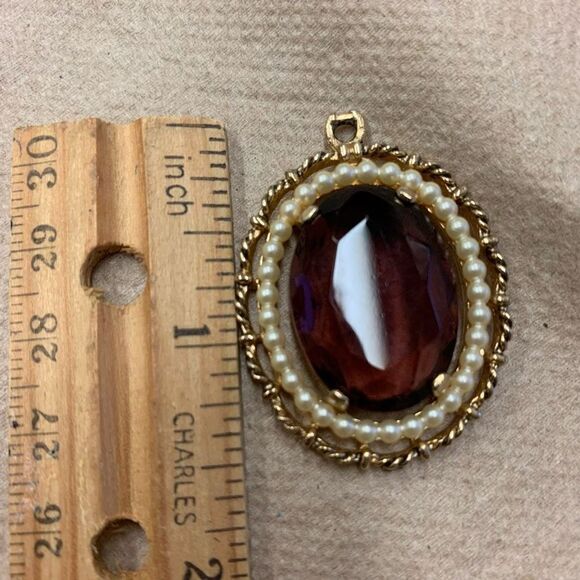 Vintage Avon Amethyst Pendant - Picture 5 of 6